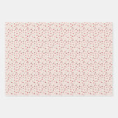 Herz - Rosa Rotes Ombre auf weißem Zement Geschenkpapier Set (Vorderseite 2)