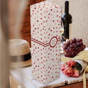 Herz - Rosa Rotes Ombre auf weißem Zement - Weinka Weinbox