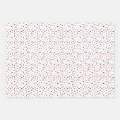 Herz - Rosa Rotes Ombre in Weiß Geschenkpapier Set (Vorderseite)