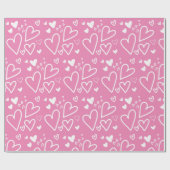 Herz Rosa und weiße Valentine Geschenkpapier (Flach)