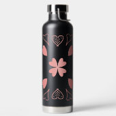 Herz-Rose Gold Muster Trinkflasche (links)