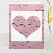 Herz Rose Gold Rosa Wasser Tropfen Abstrakt Niedli Karte (Gelbe Blume)