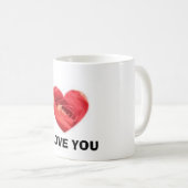 HERZ-ROSE KAFFEETASSE (VorderseiteRechts)