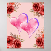 Herz-Rose Poster (Vorne)