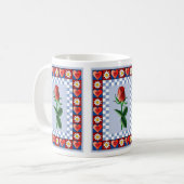 Herz-Rosen-Tasse Kaffeetasse (Vorderseite Links)