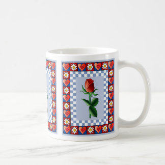 Herz-Rosen-Tasse Kaffeetasse
