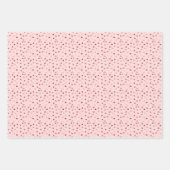Herz - Rot auf hellrosa Ombre Geschenkpapier Set (Vorderseite)