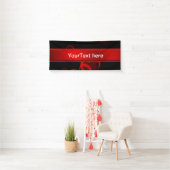 Herz rot in schwarzer Textvorlage Banner (Insitu)