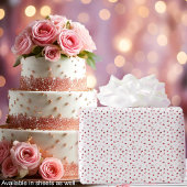 Herz - Rot und Rosa Ombre auf weißen Rolls Geschenkpapier