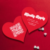 Herz Rot und Rosa Valentines Wedding RSVP DIY Begleitkarte