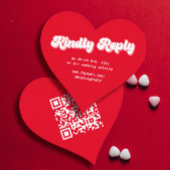 Herz Rot und Rosa Valentines Wedding RSVP DIY Begleitkarte