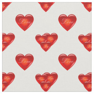 Herz/rote Herzen/Liebe/Freude/Frieden/Hoffnung - w Stoff