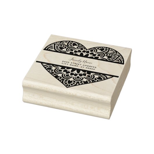 Herz Rücksendeadresse Gummi Briefmarke Gummistempel (Stempel)