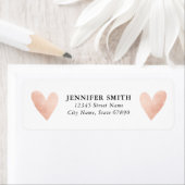 Herz-Rücksendeadressen-Aufkleber (Insitu)