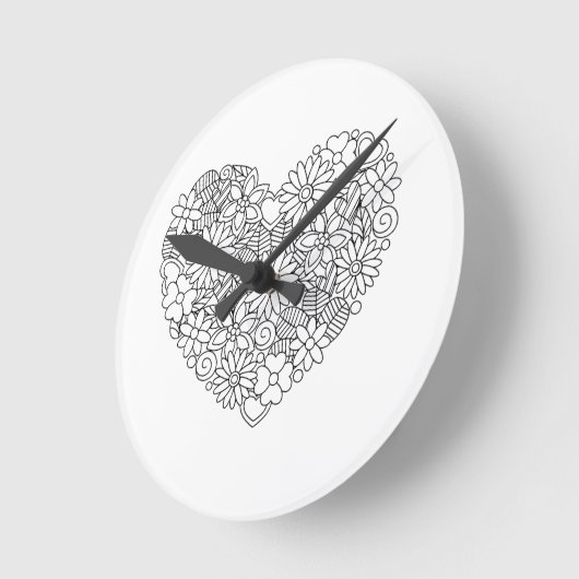 Herz Runde Wanduhr (Winkel)