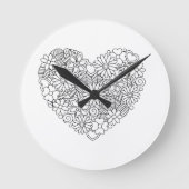 Herz Runde Wanduhr (Vorderseite)
