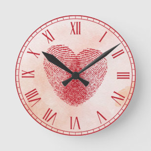 Herz Runde Wanduhr