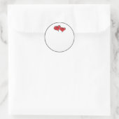 Herz Runder Aufkleber (Tasche)