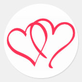 Herz Runder Aufkleber (Vorderseite)