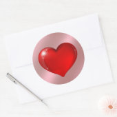 Herz Runder Aufkleber (Umschlag)