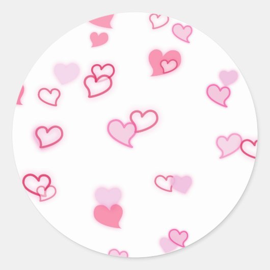 Herz Runder Aufkleber (Vorderseite)