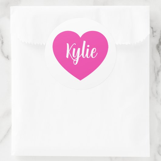 Herz Runder Aufkleber (Tasche)