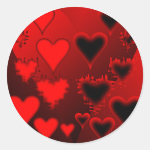 Herz Runder Aufkleber