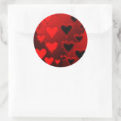 Herz Runder Aufkleber (Tasche)