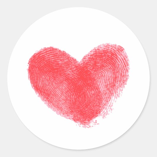 HERZ RUNDER AUFKLEBER (Vorderseite)