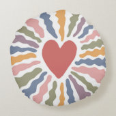 Herz Rundes Kissen (Rückseite)