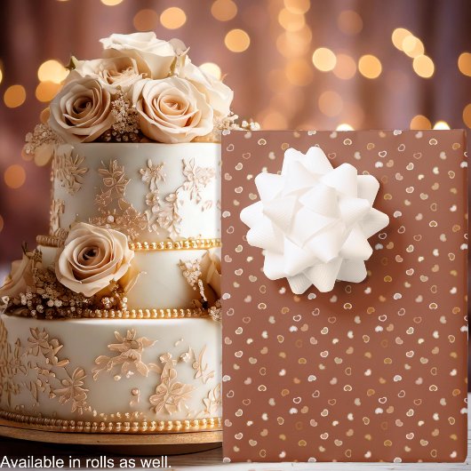 Herz-Rustikal Brown-Valentine für Ihm oder Hochzei Geschenkpapier Set