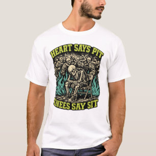 Herz sagt Pit, Knie sagen Sitzen Alternde Rockkonz T-Shirt