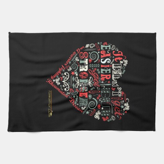 Herz sagt: Stärker Küchentuch (Horizontal)