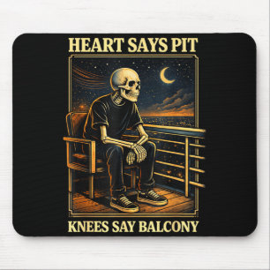 Herz sagt T Knie sagen Balkon  Mousepad