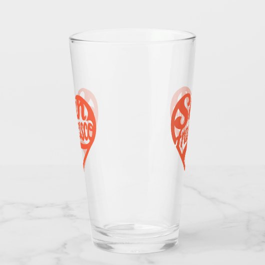 Herz San Francisco Glas (Links)