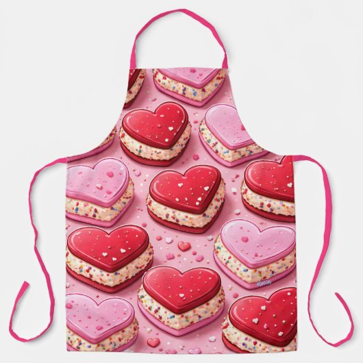 Herz-Sandwich Schürze (Vorderseite)