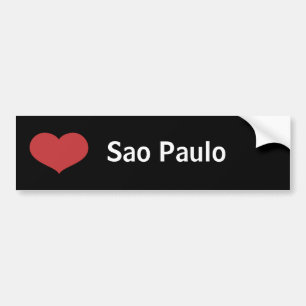 Herz Sao-Paulo Autoaufkleber