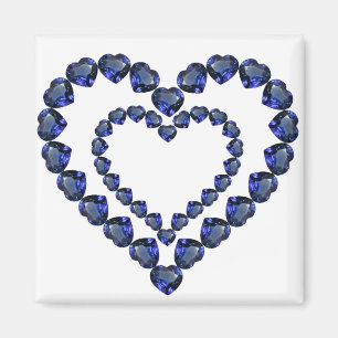 Herz Saphir Edelstein Magnet