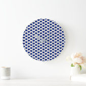 Herz Sapphire Blue Large Clock Große Wanduhr (Zuhause)