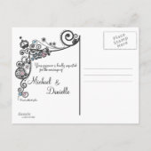 Herz Save the Date Postkarte (Rückseite)