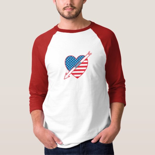 Herz-Schach-Patriot T-Shirt (Vorderseite)