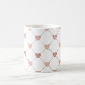 Herz-Schachbretter Kaffeetasse (Mittel)