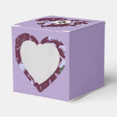 Herz-Schachtel mit Veilchen Geschenkschachtel (Vorderseite)