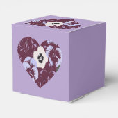 Herz-Schachtel mit Veilchen Geschenkschachtel (Rückseite)