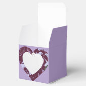 Herz-Schachtel mit Veilchen Geschenkschachtel (Geöffnet)