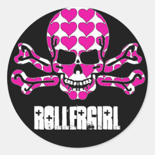 Herz-Schädel Runder Aufkleber