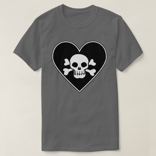 Herz-Schädel T-Shirt (Design vorne)