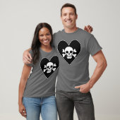 Herz-Schädel T-Shirt (Unisex)