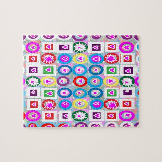 Herz-Schatz-Rosa-Sammlungsgeschenke Puzzle (Horizontal)