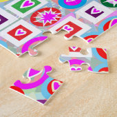 Herz-Schatz-Rosa-Sammlungsgeschenke Puzzle (Seite)